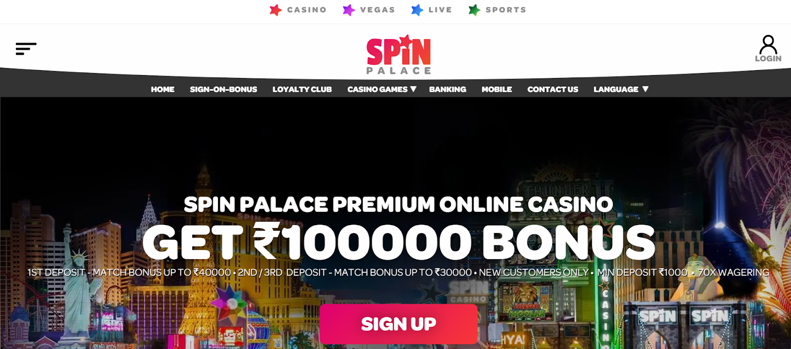 Spin Palace online casino 1